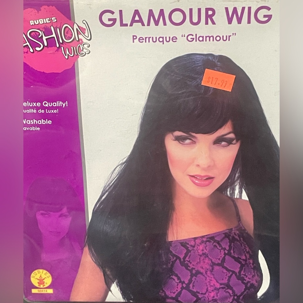 🔴 3/$12 Rubie’s Fashion Glamour Wig - Black!‎ New in original packaging!